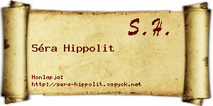 Séra Hippolit névjegykártya