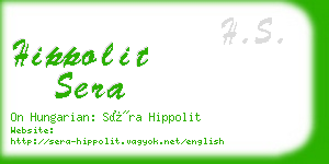 hippolit sera business card